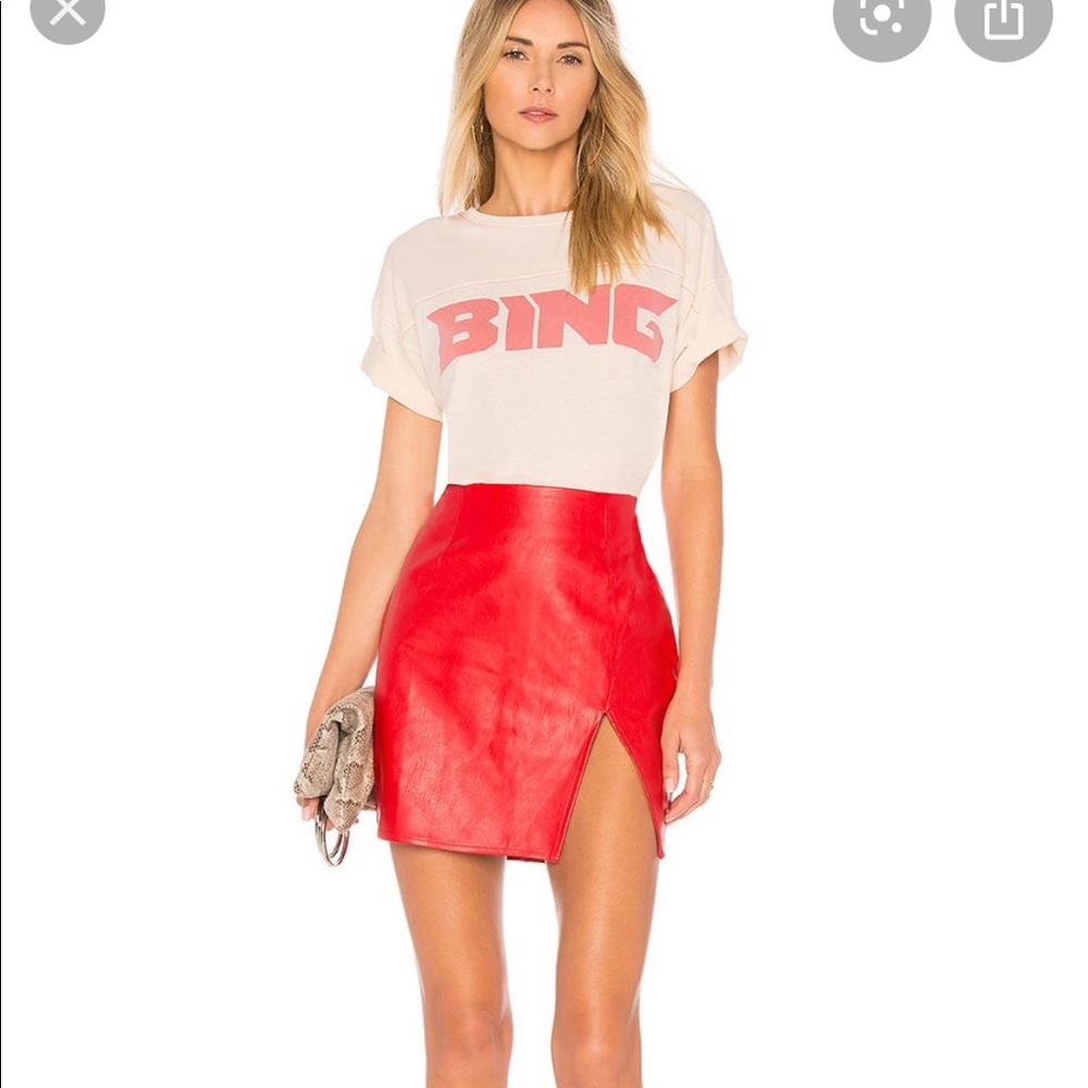 🆕Revolve Superdown Trinity Faux Leather Skirt S